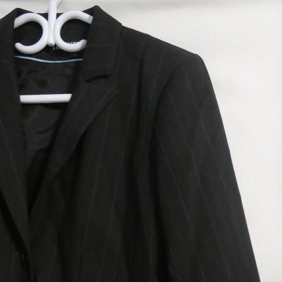 L'OFFICIEL | size 4 | Womens Striped Brown Blazer | Suit Jacket | Made in Canada - Picture 5 of 16